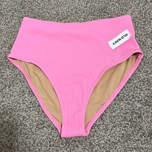 Pink Ribbed High-Wasited Bottoms
